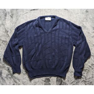 Vintage Titleist Collection V Neck Sweater Men's Size Large Blue